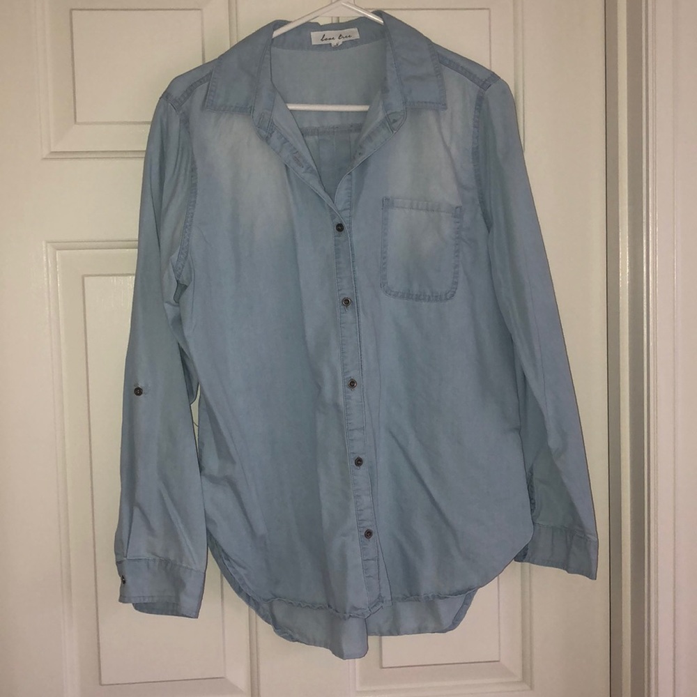 Light denim button down